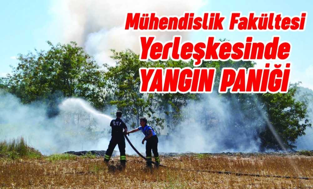 Mühendislik Fakültesi Yerleşkesinde Yangın Paniği