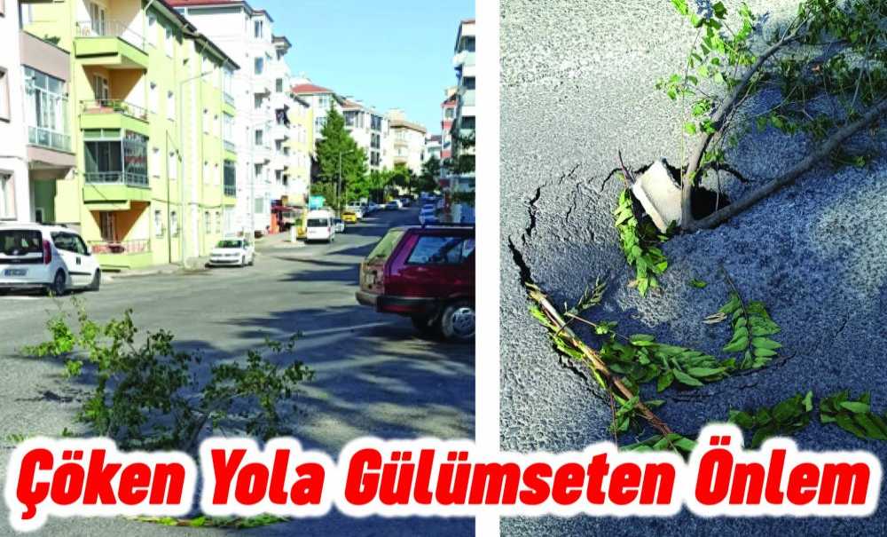 Çöken Yola Gülümseten Önlem