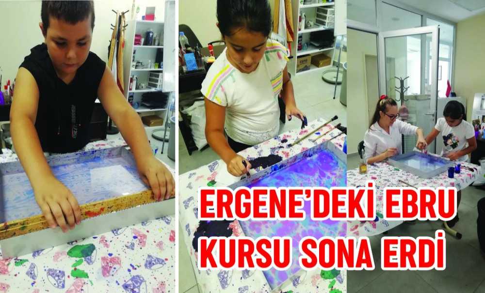Ergene'deki Ebru Kursu Sona Erdi