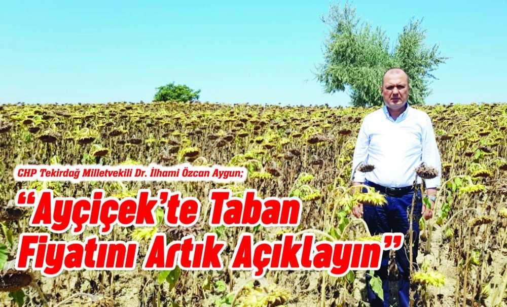 “Ayçiçek'te Taban Fiyatını Artık Açıklayın”