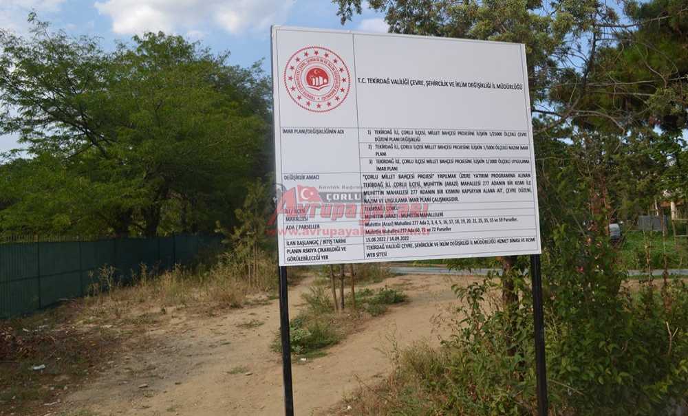 Millet Bahçesinin İmar Değişikliği Planı Askıya Çıktı