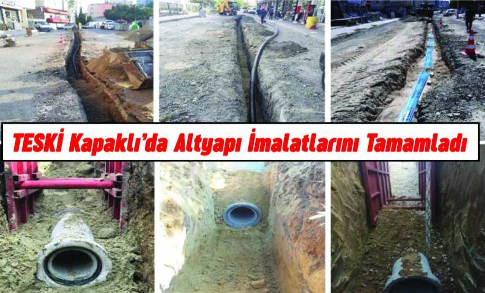 Teski̇ Kapaklı'da Altyapı İmalatlarını Tamamladı