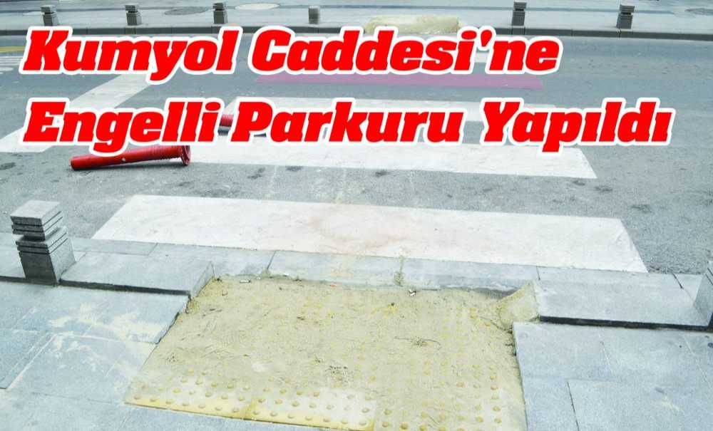 Kumyol Caddesi'ne Engelli Parkuru Yapıldı