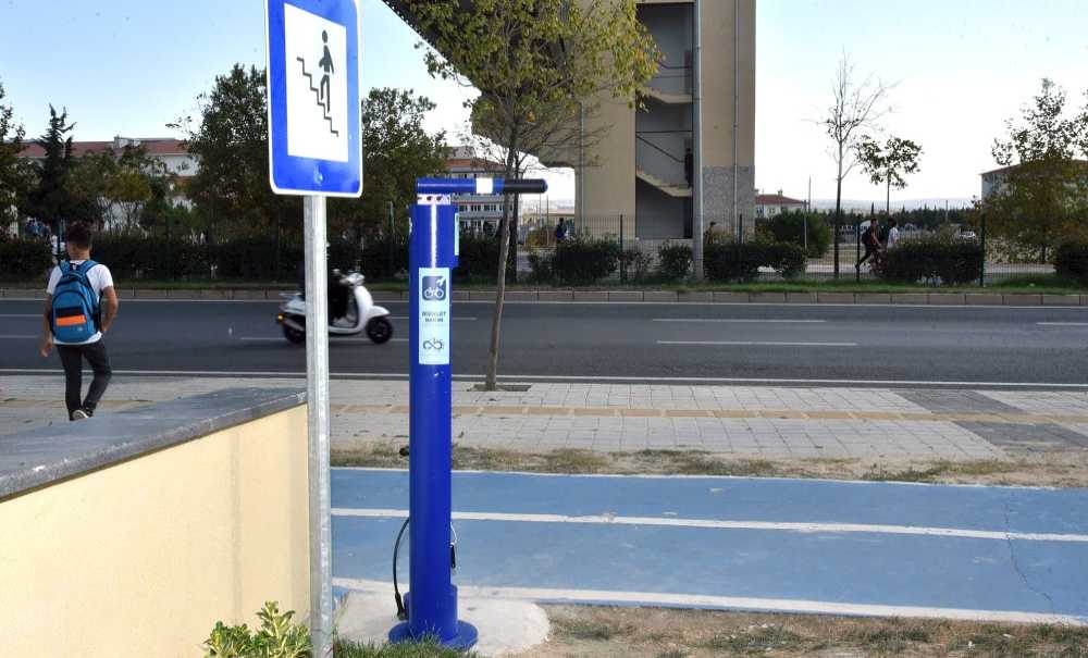 Çorlu'ya Bisiklet Tamir Ve Bakım İstasyonları Kuruluyor