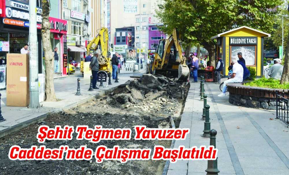 Şehit Teğmen Yavuzer Caddesi'nde Çalışma Başlatıldı