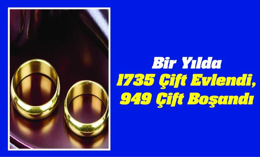Bir Yılda 1735 Çift Evlendi, 949 Çift Boşandı