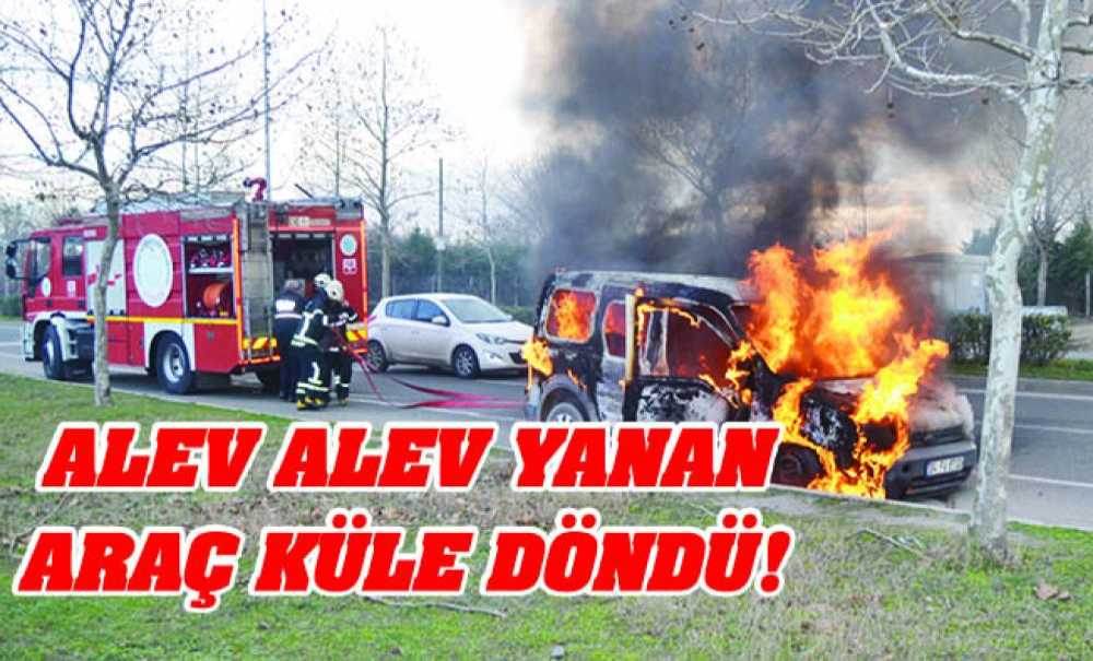 Alev Alev Yanan Araç Küle Döndü!