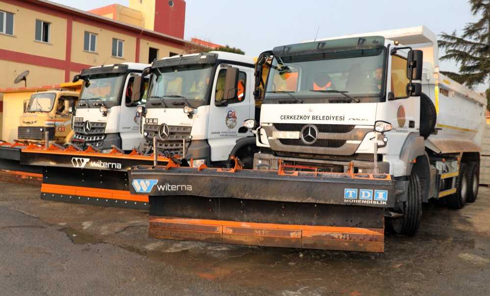 Çerkezköy'de Kar Hazırlıkları Alındı