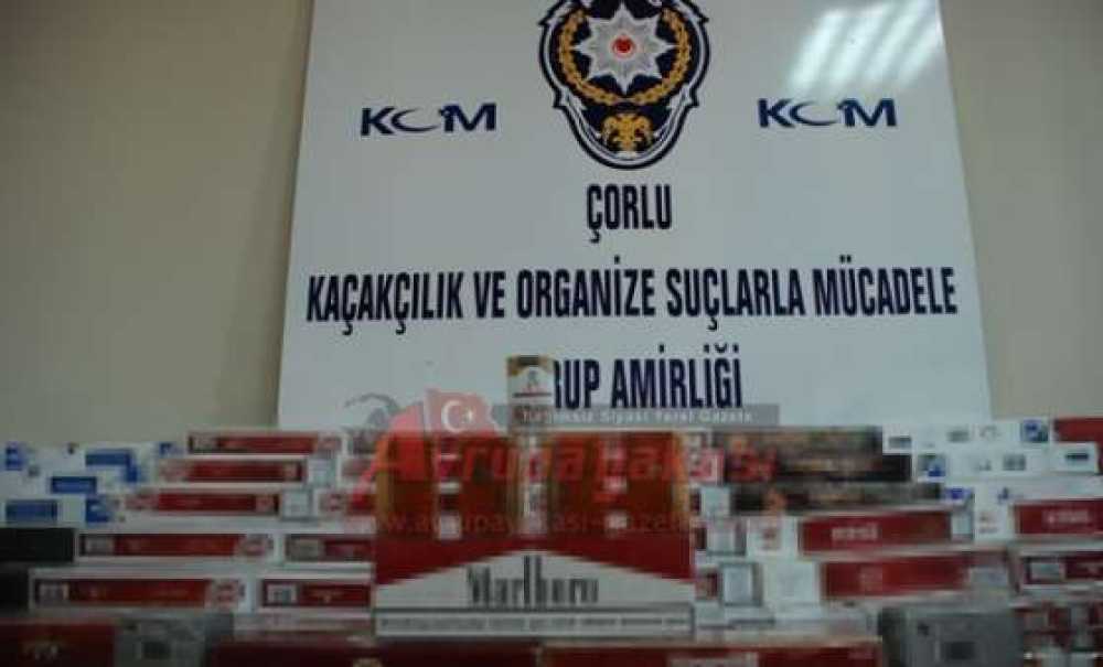 Çorlu Polisinden Kaçak Sigara Baskını