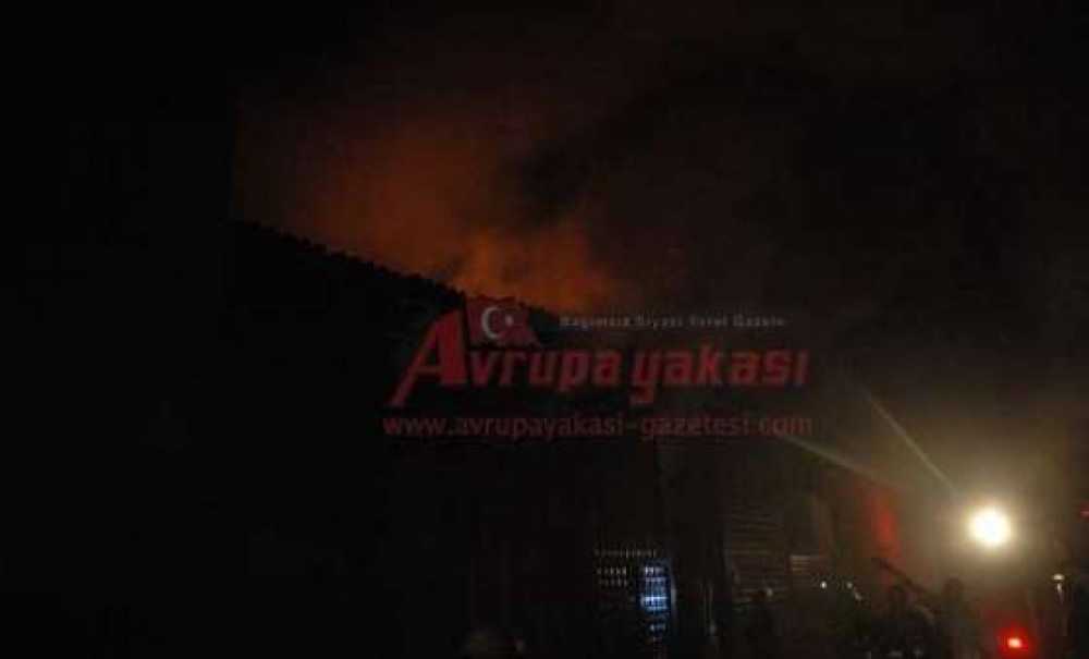 Çorlu`da Fabrika Yangını