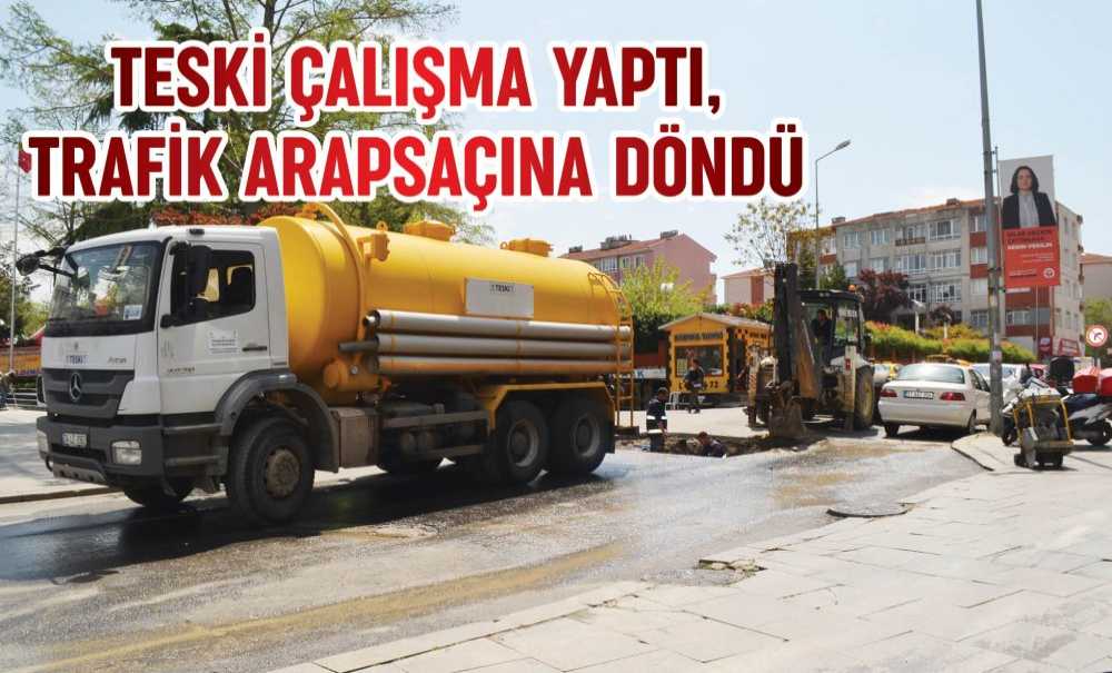 Teski̇ Çalışma Yaptı, Trafik Arapsaçına Döndü