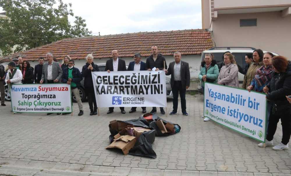 Düzenli Depolama Tesisine Ergene Halkı Karşı Çıktı