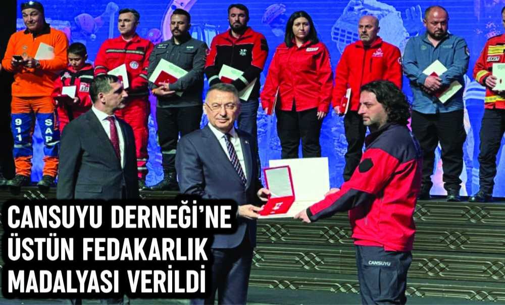 Cansuyu Derneği'ne Üstün Fedakarlık Madalyası Verildi