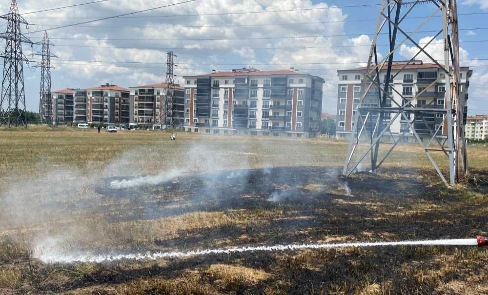 Yüksek Gerilim Hattı Yangına Sebebiyet Verdi