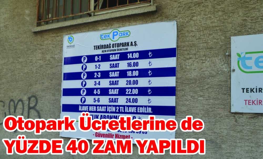 Otopark Ücretlerine De Yüzde 40 Zam Yapıldı