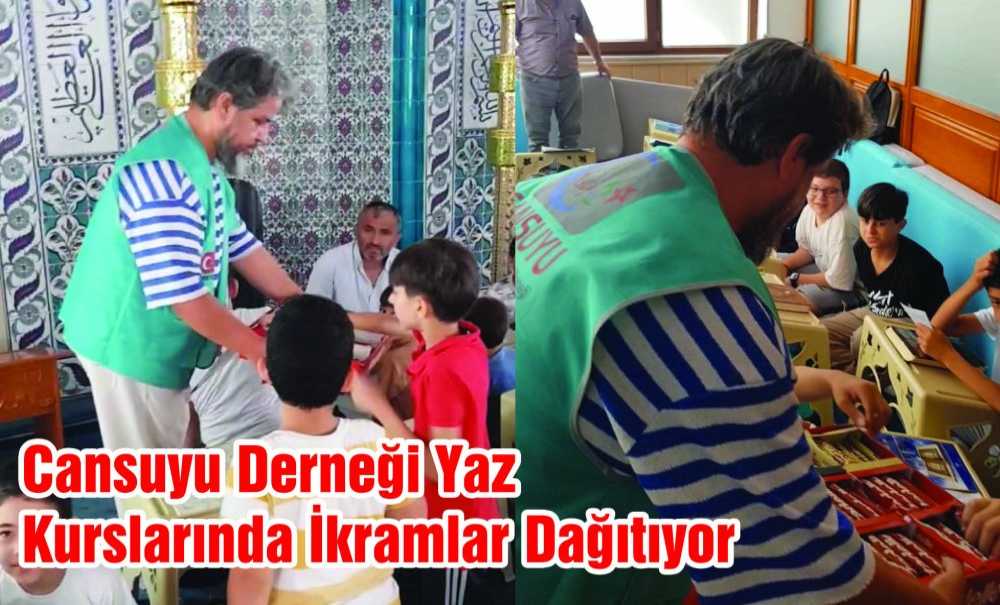 Cansuyu Derneği Yaz Kurslarında İkramlar Dağıtıyor