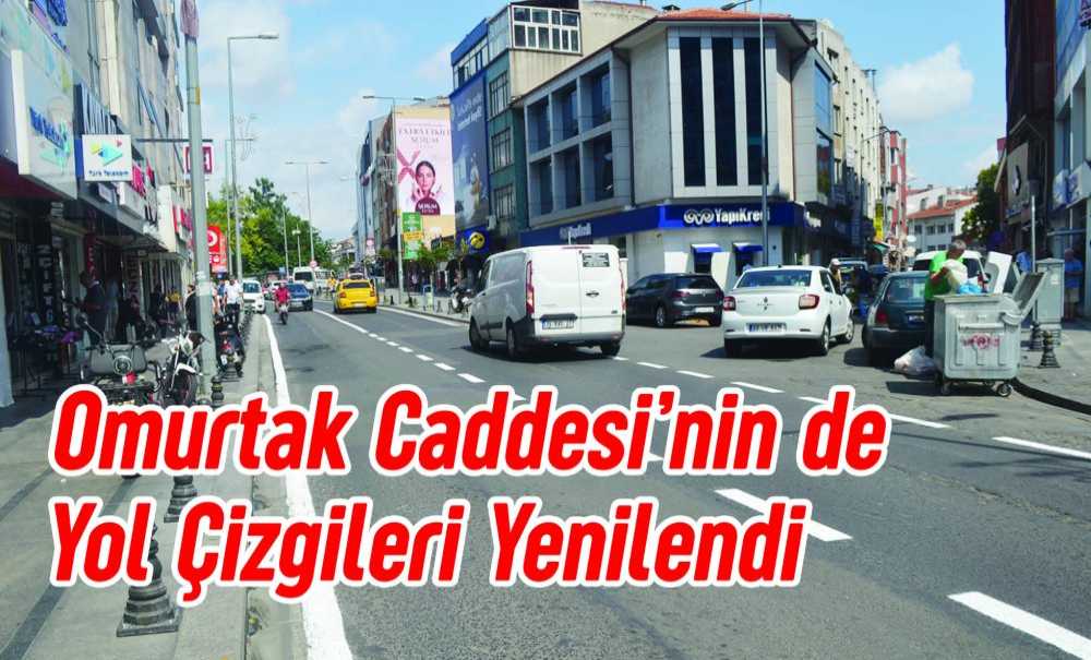 Omurtak Caddesi'nin De Yol Çizgileri Yenilendi