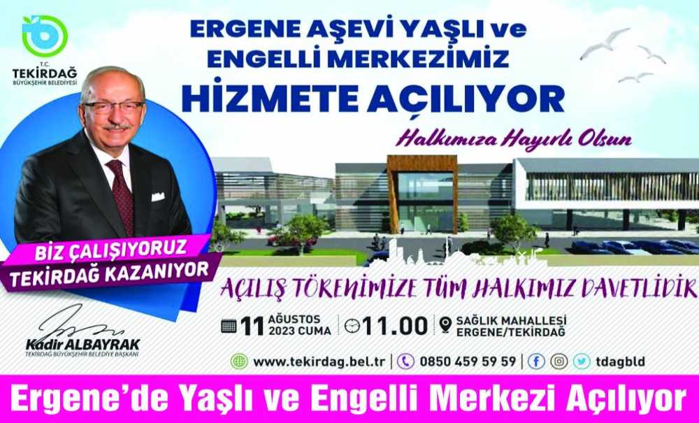 Ergene'de Yaşlı Ve Engelli Merkezi Açılıyor