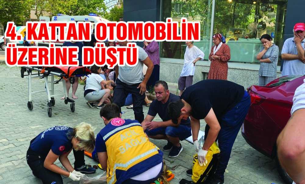 4. Kattan Otomobilin Üzerine Düştü