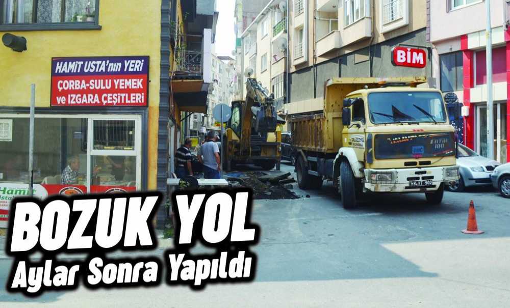 Bozuk Yol Aylar Sonra Yapıldı