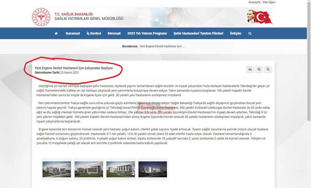 Ergene'de Söz Var İcraat Yok!