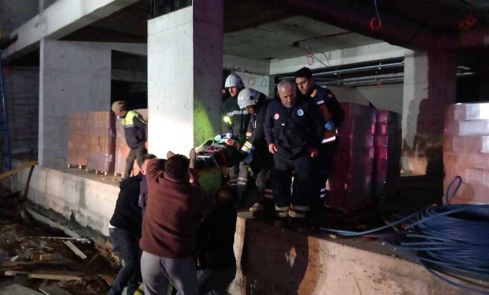 Okul İnşaatında İş Kazası Yaşandı