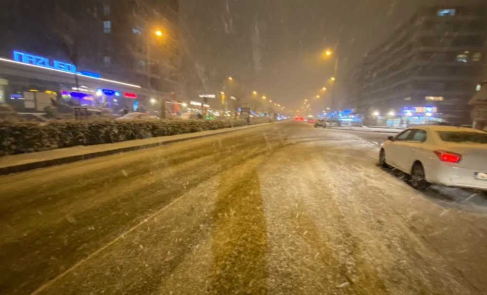 Çorlu'da Kar Yağışı Etkili Oldu