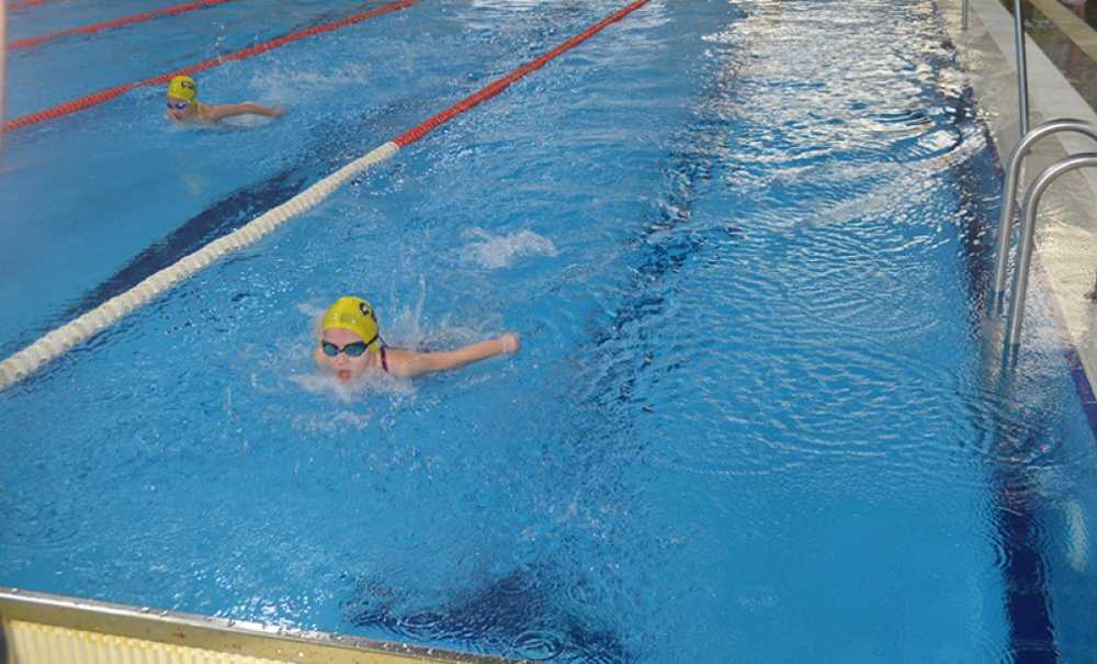 Minik Sporcular Dereceye Girmek İçin Kulaç Attı