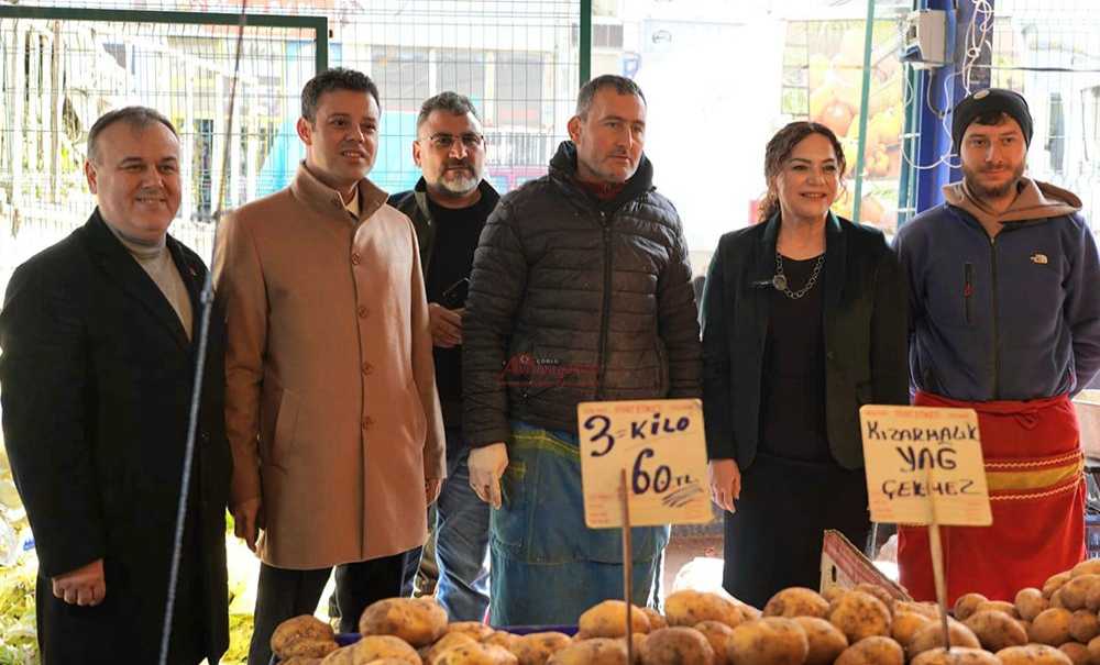 Chp Adayları Pazarı Ziyaret Etti