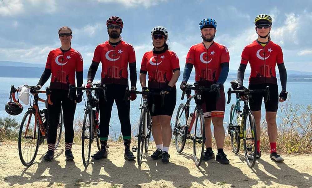 Çorlu'dan Çanakkale Şehitliğine Pedal Çevirdiler