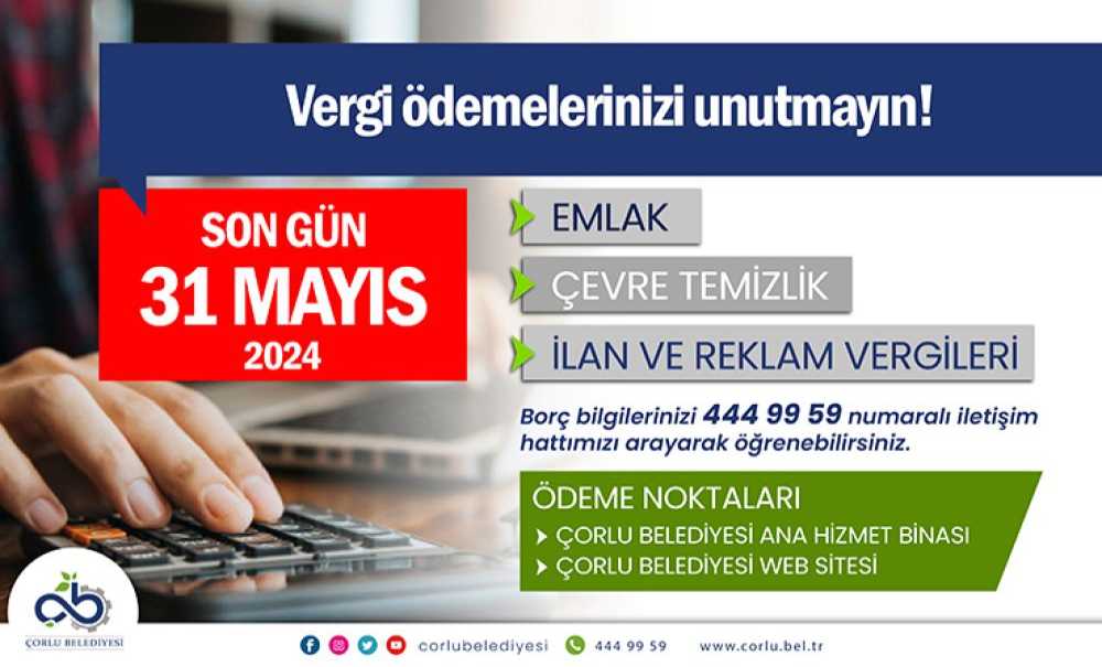 Vergi Ödemelerinde Son Gün 31 Mayıs