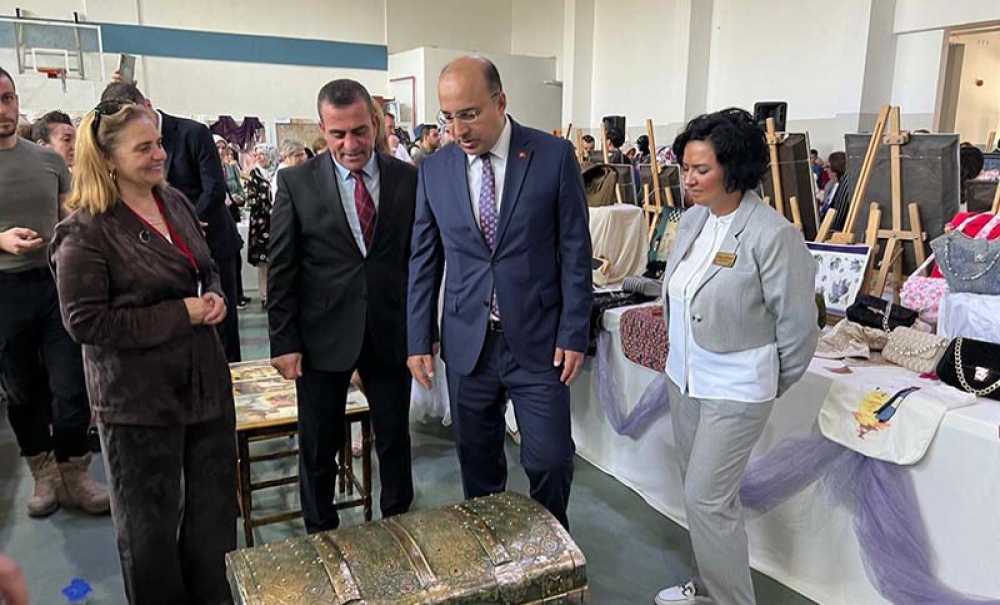 Ergene Halk Eğitim Merkezi Kursiyerlerinin Yıl Sonu Sergisi Büyük İlgi Gördü