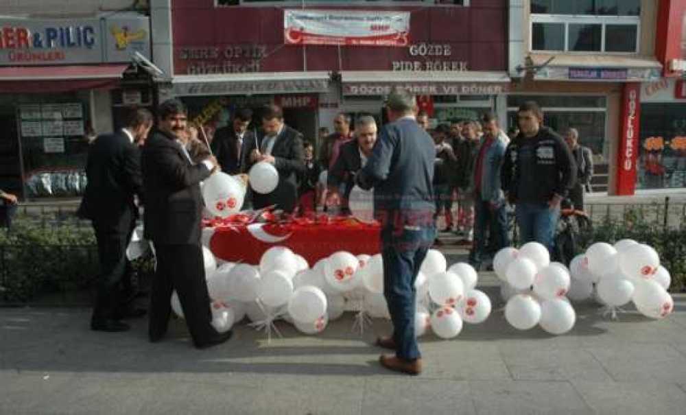 Mhp Çorlu İlçe Teşkilatı`ndan Balonlu Bayraklı 29 Ekim Kutlaması