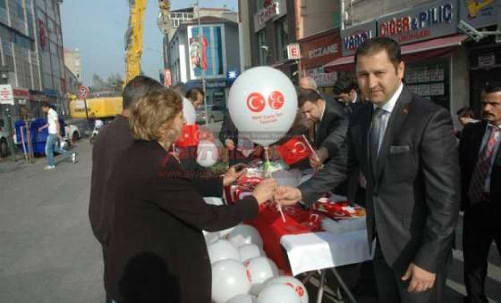 Mhp Çorlu İlçe Teşkilatı`ndan Balonlu Bayraklı 29 Ekim Kutlaması