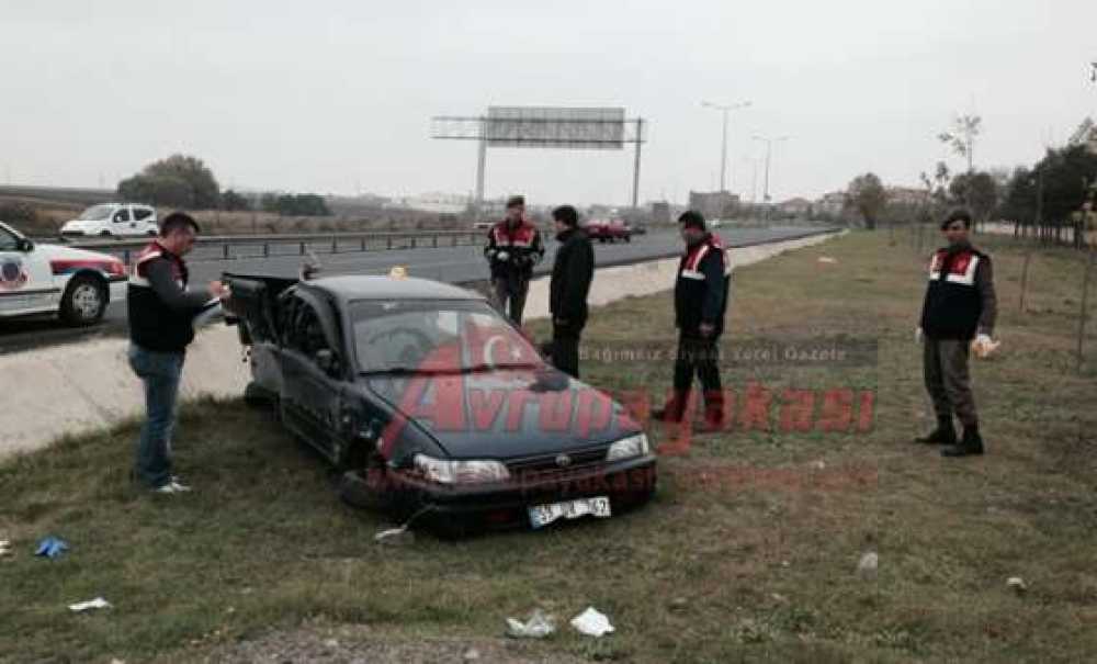 Ergene`de Kaza 1 Ölü 3 Yaralı