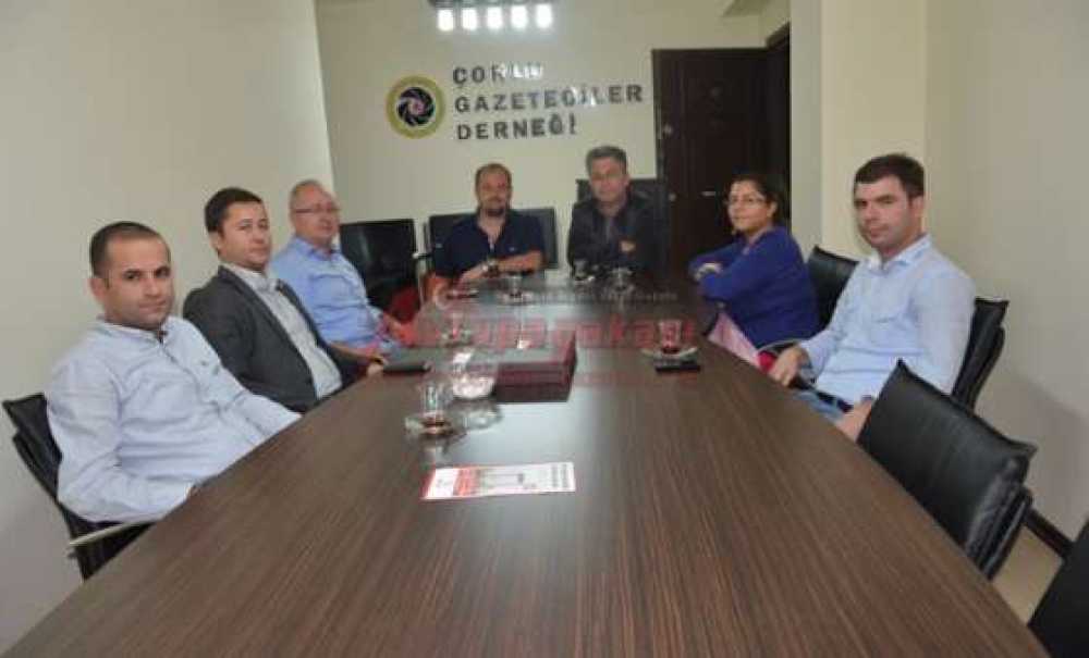 Çorlu Smmmo`dan Çorlu Gazeteciler Derneği`ne Ziyaret