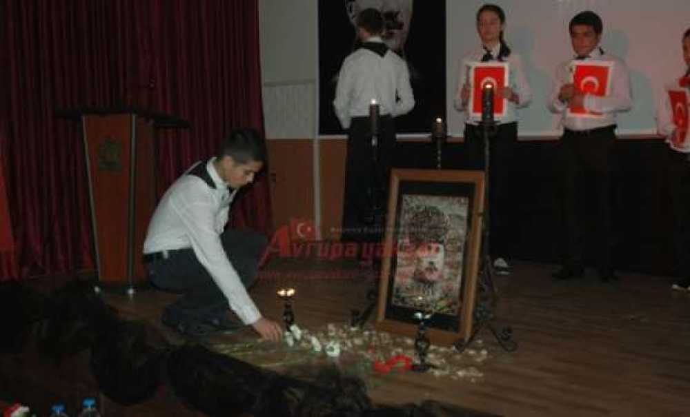 Ergene`de 10 Kasım Anma Programı Gerçekleştirildi