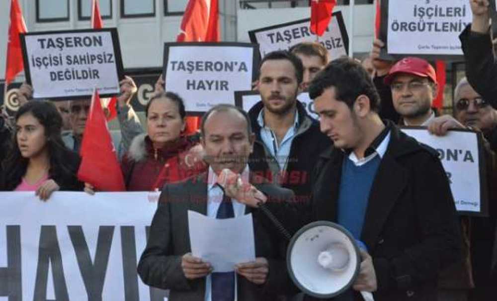 Çorlu Taşeron İşçileri Derneği`nden Basın Açıklaması