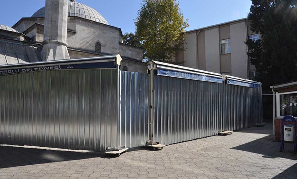 Tarihi Süleymaniye Cami'nde Çalışmalar Başladı