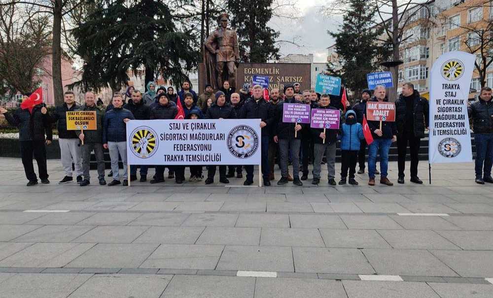Trakya'daki Staj Mağdurları Çorlu'da Toplandı