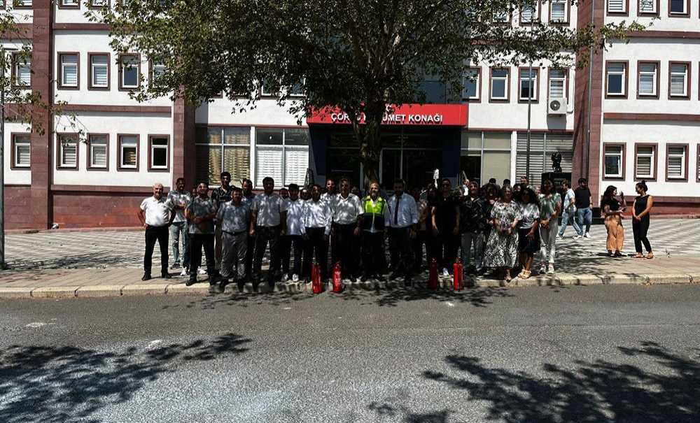 Yangınlara Karşı Tatbikat Yapıldı