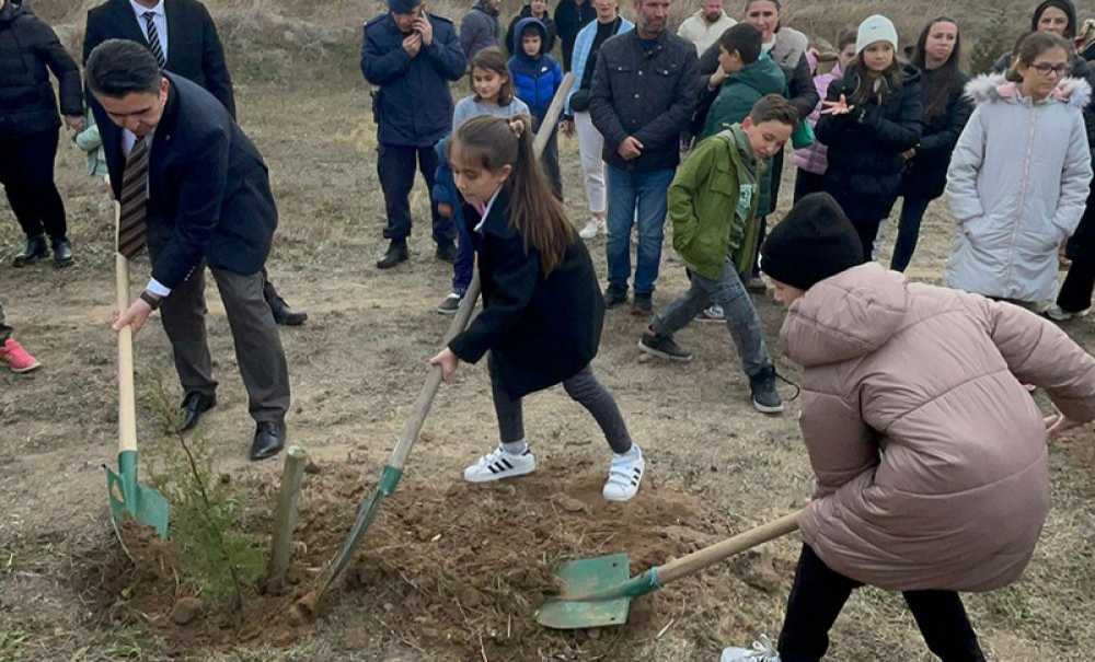 Yüzlerce Fidan Toprakla Buluştu