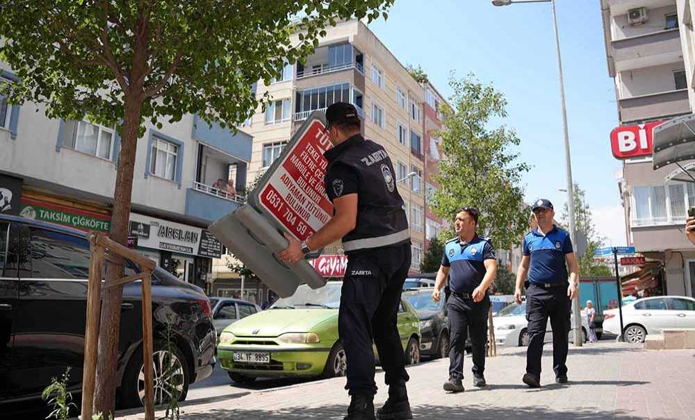 Zabıtadan Kaldırım Ve Yol İşgaline Taviz Yok