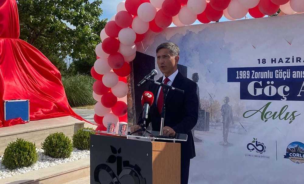 Zorunlu Göçün Çorlu'da Anıtı Yapıldı